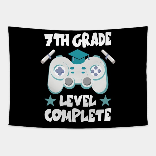 7th Grade Level Complete Graduation Gamer Class Of 2021 cool Tapestry by Hussein@Hussein