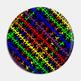 Rainbow Criss Cross Pin