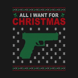 Ugly Christmas Sweater Gun Owner T-Shirt