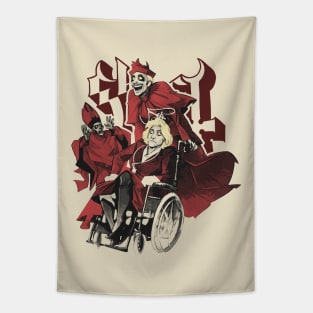 Funny Ghost Red Tapestry