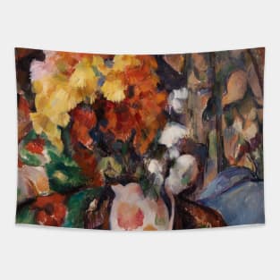 The Flowered Vase by Paul Cezanne Tapestry