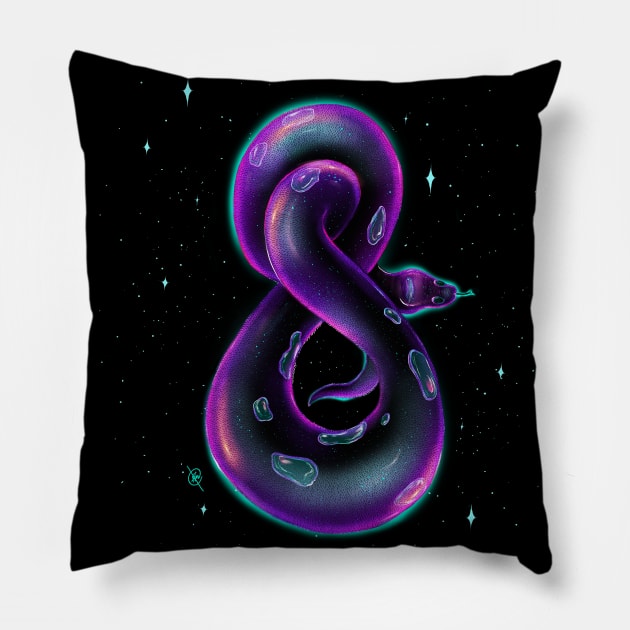 Stellar Snake Pillow by Ria_Mizuko