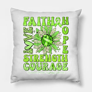 Duchenne Muscular Dystrophy Awareness - Sunflower strong faith love Pillow