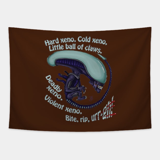 Hard Xeno, Cold Xeno Tapestry by Jobby