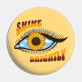 Shine Brightly Sunflower Eye Artwork Pin