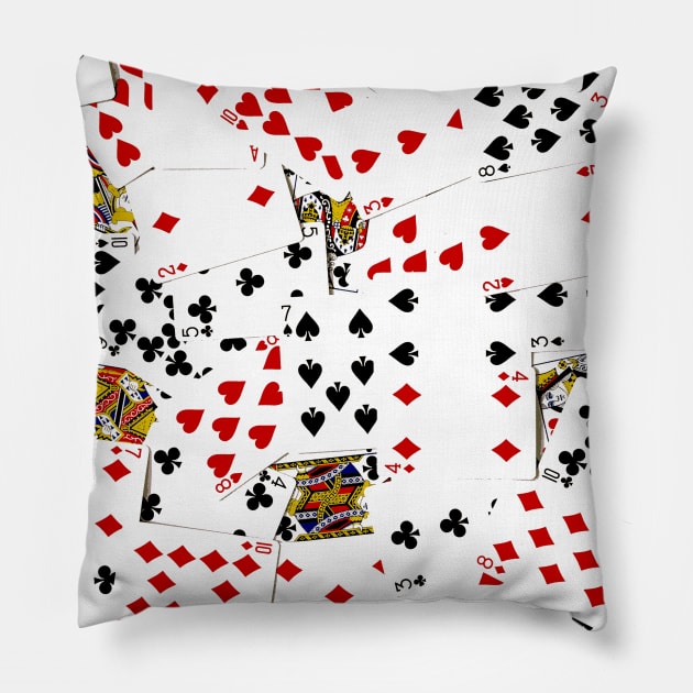 Playing Cards Pattern Pillow by softbluehum