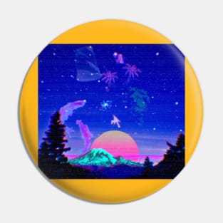 Vaporwave Astronomy Pin