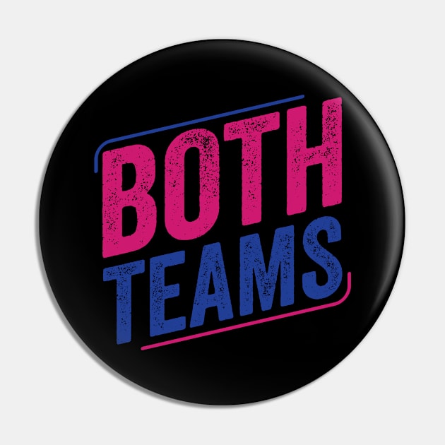 Both Teams Bi Pride Bisexual Bisexuality Flag Pin by Dr_Squirrel