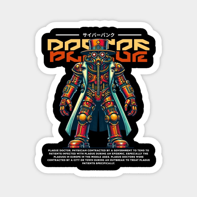 doctor plague mecha robot machine Magnet by Dracoola