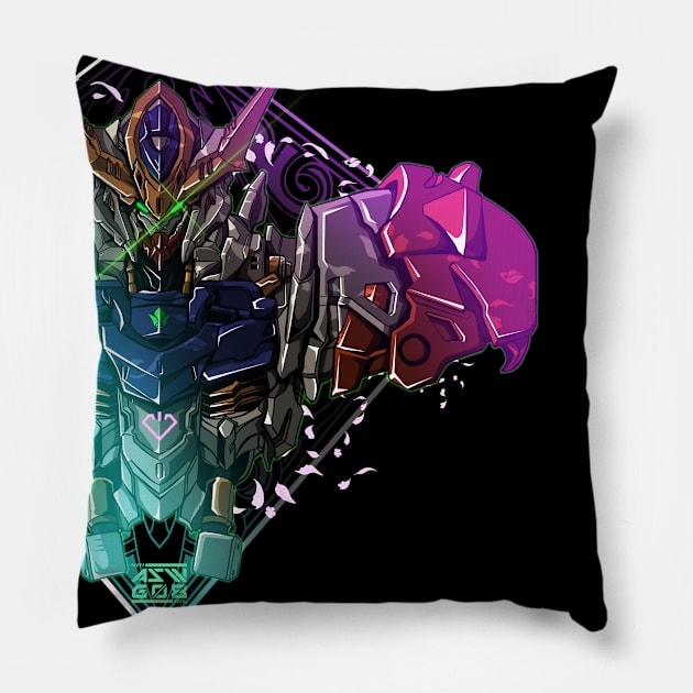 Mecha Neon Color Style Pillow by rollout578