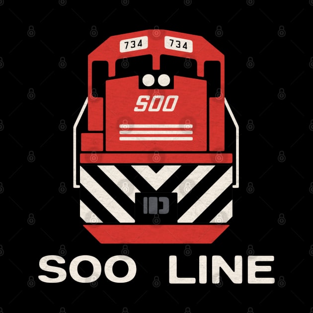 Soo Line Railroad Train Engine T-Shirt by Turboglyde