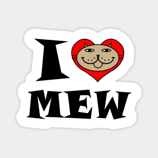 I Heart Cat - Fawn Colored Kitty Magnet