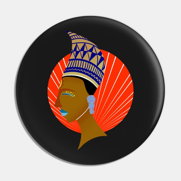 Black goddess Queen (red) Pin by Meechemax