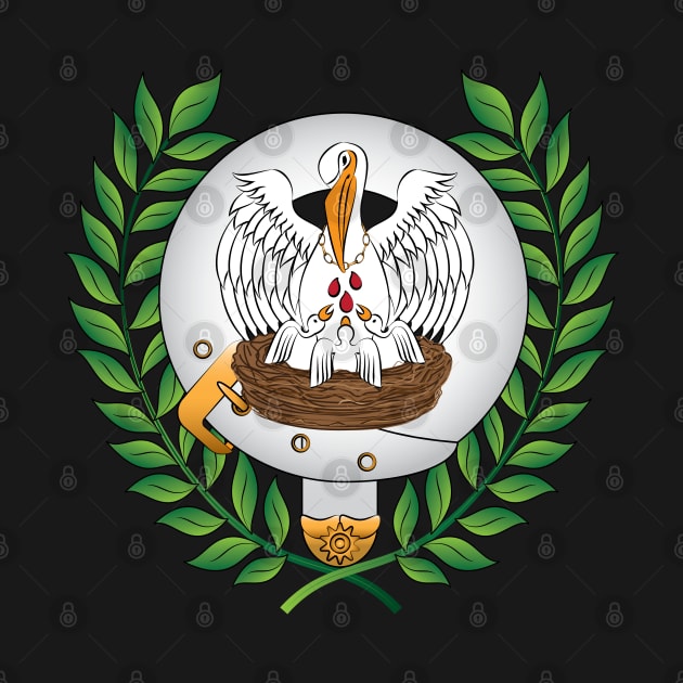 Pelican,  Knight, and a Laurel Wreath by DQDesigns By Chele