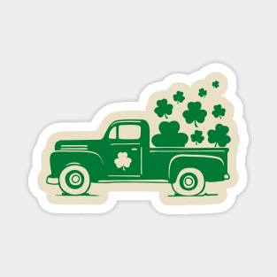 Irish Shamrock Old Truck St. Patrick's Day Magnet