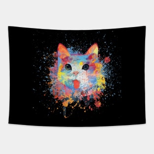 Water Color Cat Tapestry