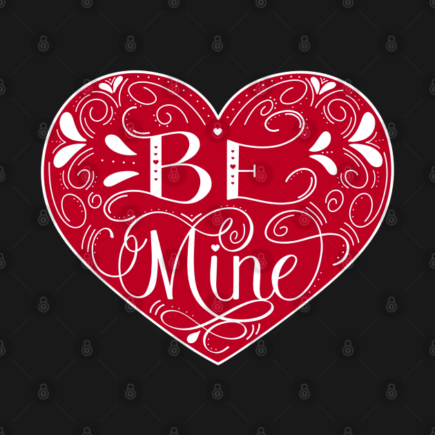 Valentine Be Mine Heart (Red) by Gsallicat