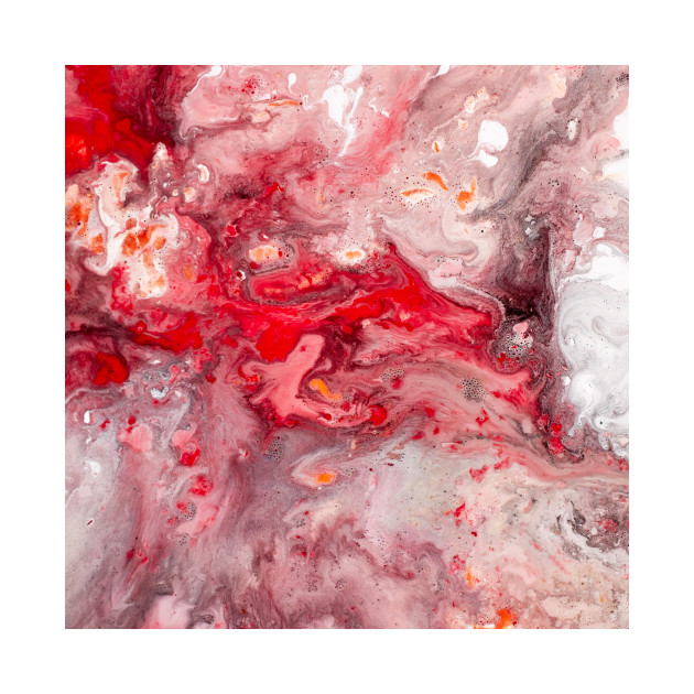 Pink Red Liquid Marble Abstract Painting Artwork Pink Abstract