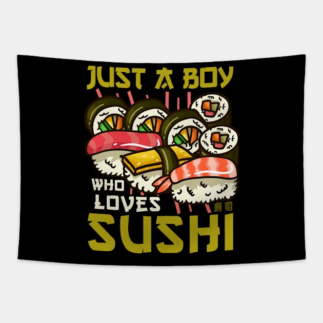 Sushi Japanese Kawaii Tapestry by CreativeGiftShop