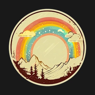 Mountain Range with Rainbown T-Shirt