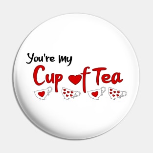 Valentines you're my cup of tea hearts and teacups Pin