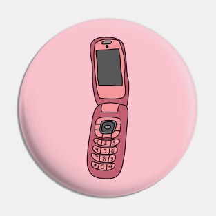 Pink Flip Phone by Courtney Graben Pin