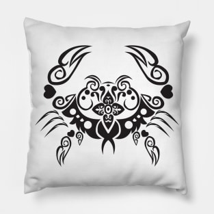 Crab Tattoo Art Pillow