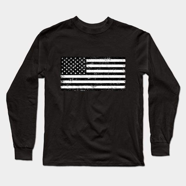 american flag shirt black and white