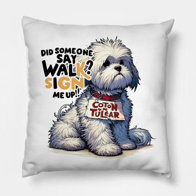 Coton de Tulear The Wander Woofs Companion Pillow by Cutetopia