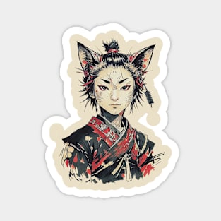 cat race samurai japan Magnet