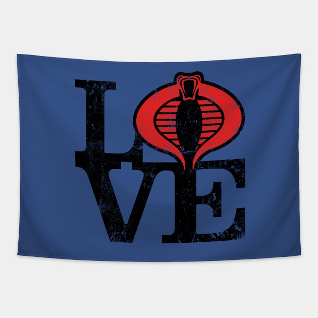 LOVE COBRA Tapestry by Skullpy