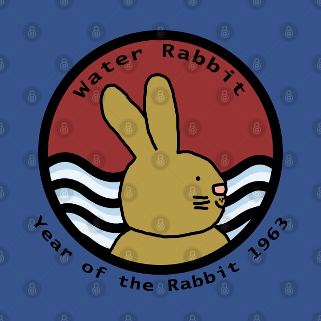 Cute Year of the Rabbit 1963 Water by ellenhenryart