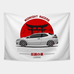 Midnight Racer White FN2 JDM Tapestry