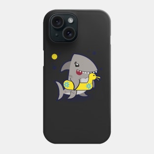 Just a Pool Party Shark Black Phone Case