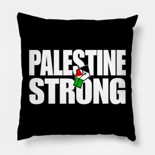 Palestine Strong - Palestine Flag Fist - Front Pillow