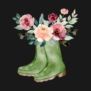 Spring Floral Boot 154 T-Shirt