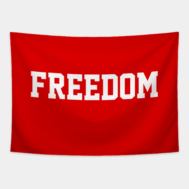 freedom typography Tapestry by Truntlessart