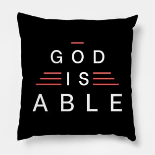 God Is Able | Christian Typography Pillow