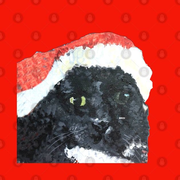 Santa Cat Christmas by Lil' Angel Pet Portraits