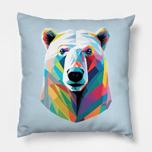 Polar Bear Pop Art Pillow