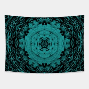 Navy Vintage Christmas Holiday Goth Snowflake Tapestry