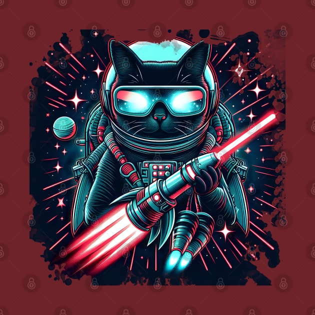 Galactic Guardian Cat: Space Sword Spectacle by diegotorres