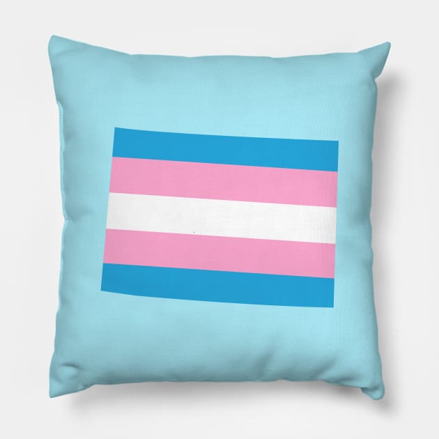 Colorado Trans Pride Pillow by littleSamantics