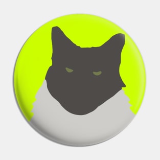 Abstract Cat on Yellow Pin