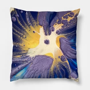 Amethyst Blue Spin Flower Pillow