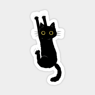 Black Cat Holding On Magnet