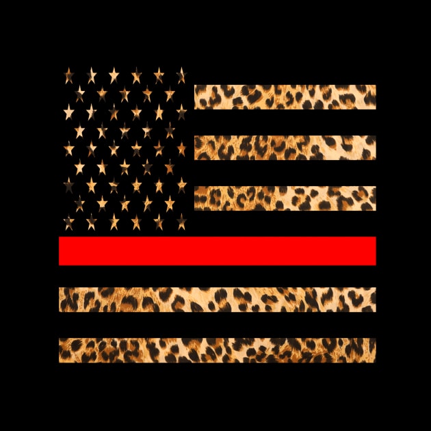 Leopard Thin Red Line Firefighters by fuki