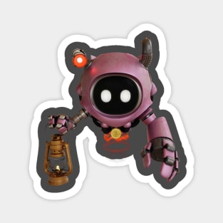 Pink Cute Robot Magnet