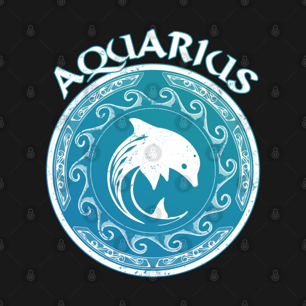 Aquarius Dolphin by NicGrayTees