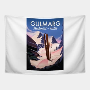 Gulmarg Kashmiri India Ski poster Tapestry